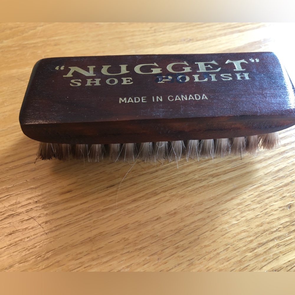 Vintage Nugget Shoe Polish Brush - Brown